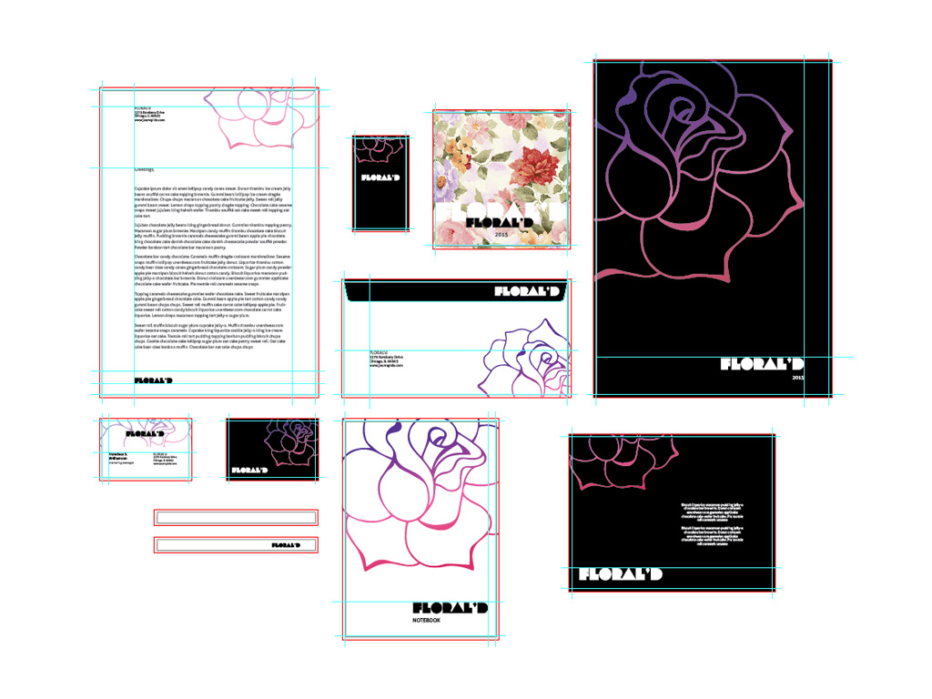 Download Floral Stationary Template + Mockup for Illustrator - Themzy Templates