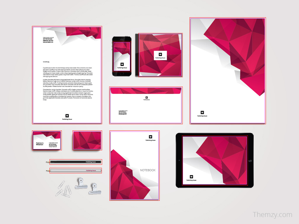 Download Stationary Template + Mockup for Illustrator